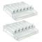 Azar Displays Clear 6 Compartment Divider Bin Cosmetic Tray with Tester Tray on Front and with Pushers, 2-Pack 225840-TESTER-6COMP-2PK - alternate 1